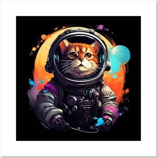 space cat Posters and Art